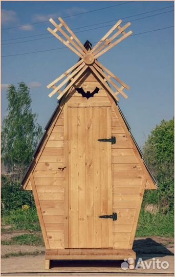 Дачный туалет деревянный прямоугольник ейу 655