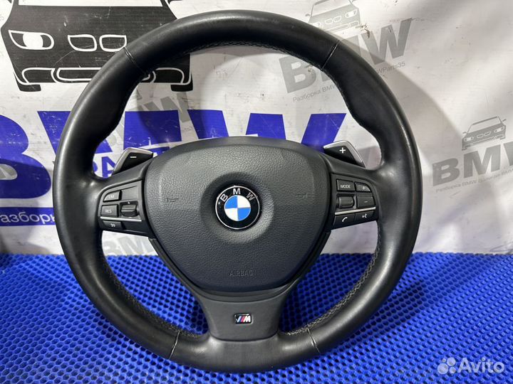 М руль BMW F10 без обогрева, лепестки