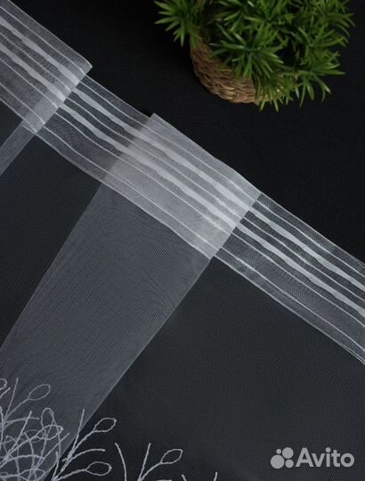 Новый готовый тюль с вышивкой 270х300см