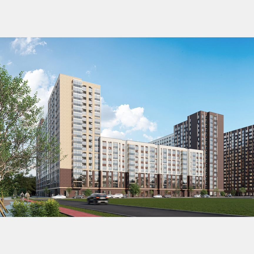 2-к. квартира, 63,4 м², 13/18 эт.