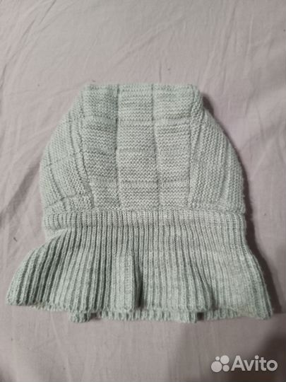 Шапка шлем детская с манижкой Журавлик 42-44