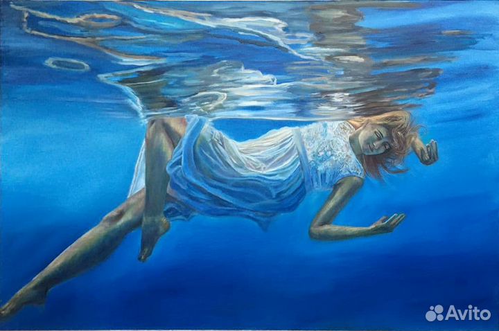 Картина маслом на холсте 60х90. В объятьях сна