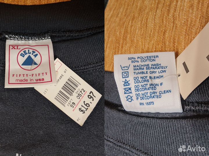 Винтажный свитшот Delta NFL 1993 L\XL новый