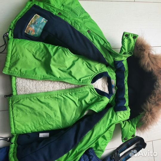 Зимний комбинезон и куртка 98