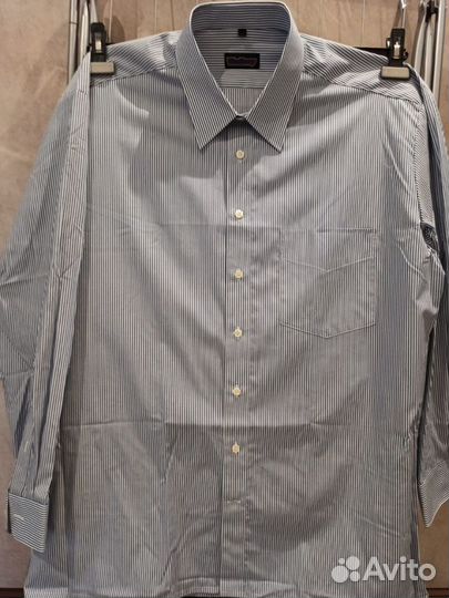 Новая рубашка мужская в полоску хлопок 58 размер
