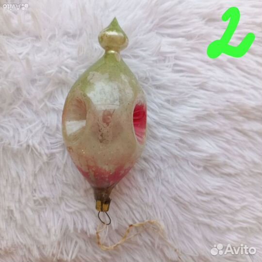 Сосульки елочные игрушки с прожектором СССР стекло