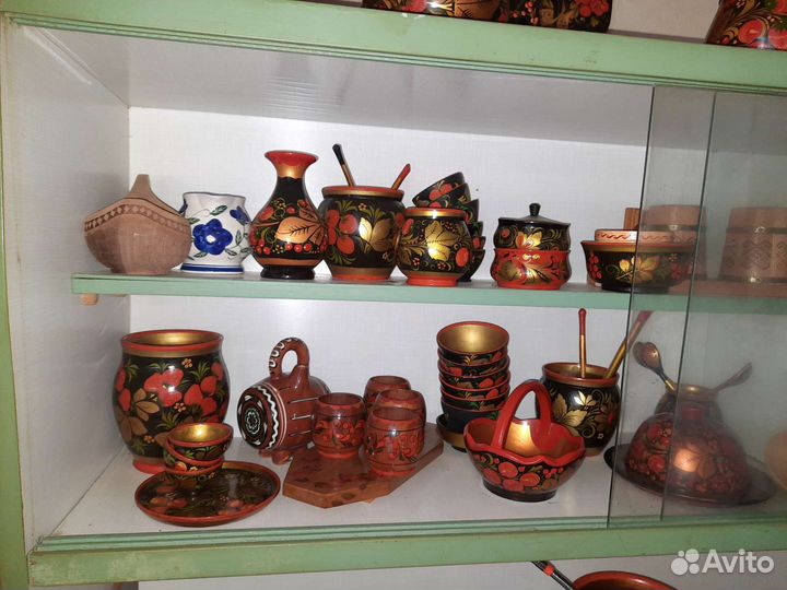 Набор посуды хохлома