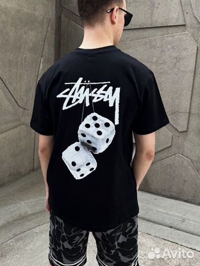 Футболка stussy Mexico черная стуси кубики ориг