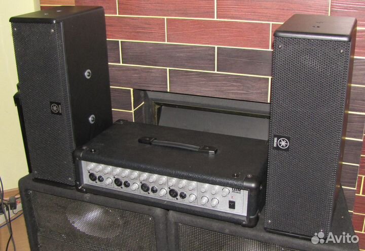 Колонки Yamaha 200-800W Pro 2шт Активный микшер LM