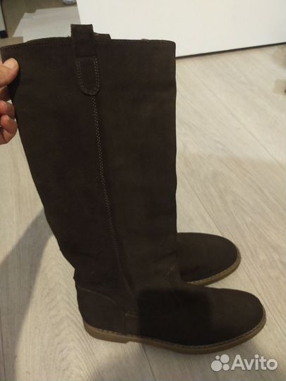 Сапоги замшевые Италия демисезон 38-38,5