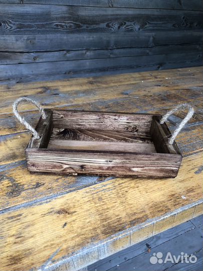 Ящики деревянные для интерьера