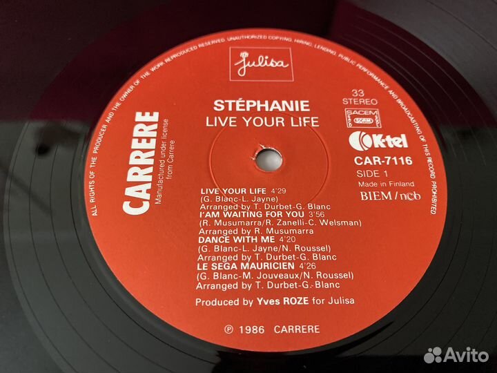 LP) Stephanie.1986 (Finland) 1st press