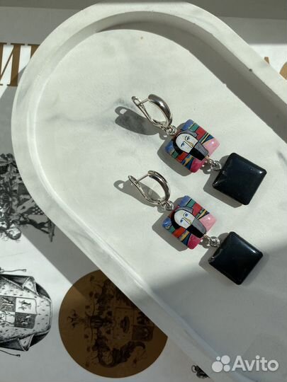 Серьги бижутерия яркие