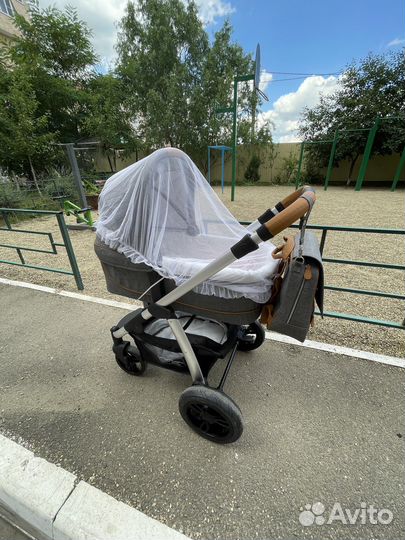 Коляска 2в1 hoco Jana Grey flanell