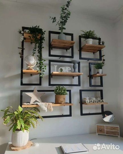 Полка настенная лофт