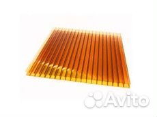 Сотовый поликарб. sunnex 6мм янтарь, 6м