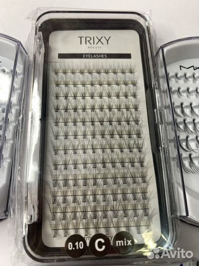 MAC пучки ресниц Trixy beauty ресницы Duo клей