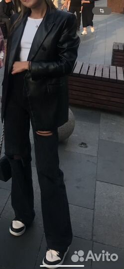 Пиджак Zara из экокожи