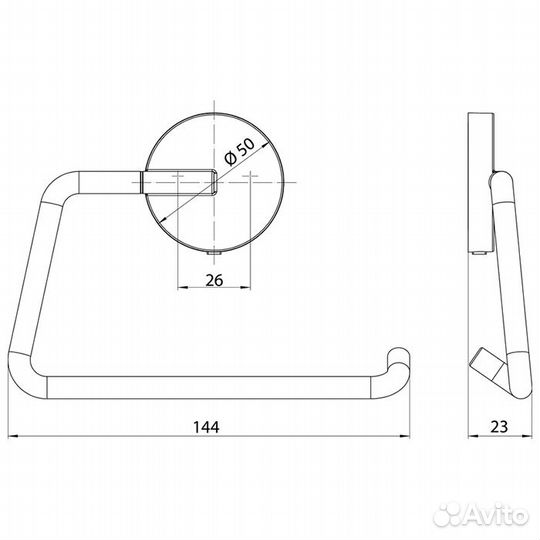 Emco Round Держатель т/б 4300 133 00