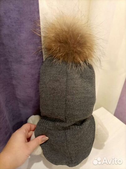Новая шапка-шлем р 48-50