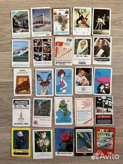 Календарики карманные СССР