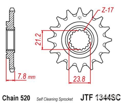 Звезда ведущая JTF1344 14SC
