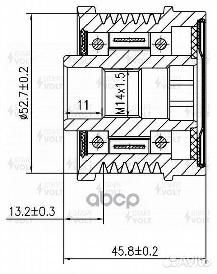Шкив генератора lexus RX 15- SGP0192 startvolt