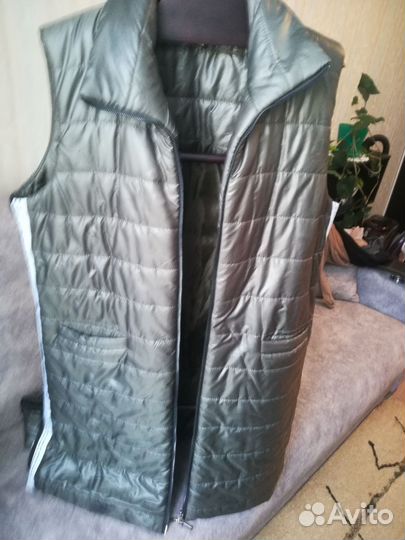 Жилет утепленный женский длинный 54-56 размер