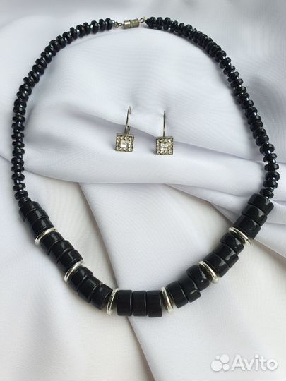 Колье чокер ожерелье серьги браслет