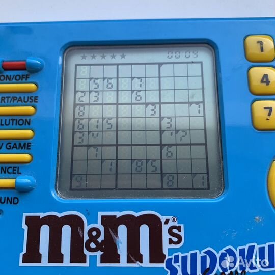 Электронная игра судоку M&m’s