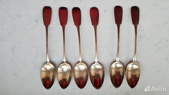 2 Набора серебряных чайных ложек. Антиквариат