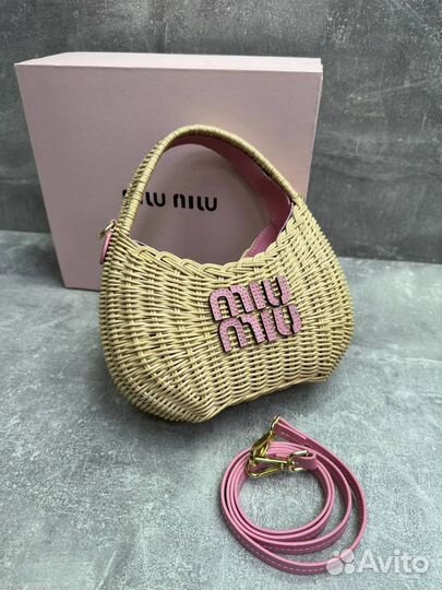 Сумка женская miu miu розовая