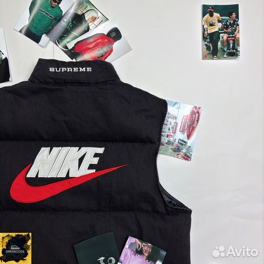 Джинсовая жилетка Nike x Supreme