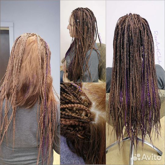 Плетение косичек, наращивание, брейды