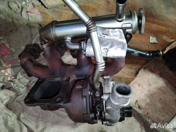 Турбина с коллектором и охладителем