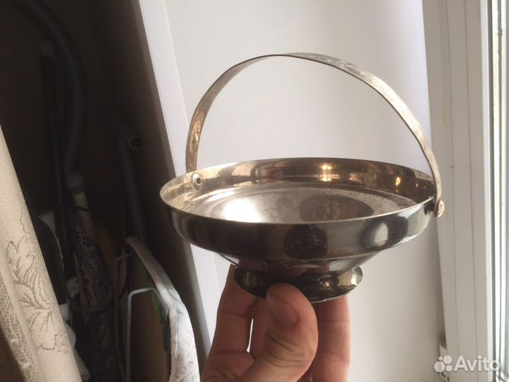 Конфетница СССР ретро с ручкой