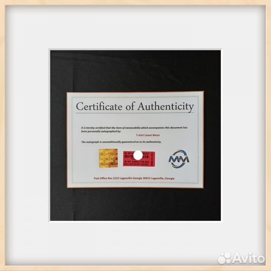 Футболка с автографом Lionel Messi черно-красная