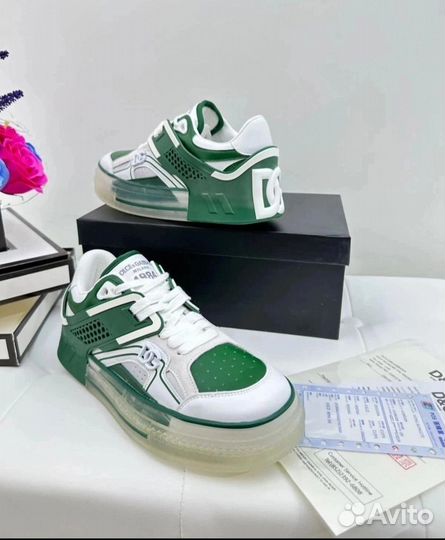 Кроссовки кожаные dolce