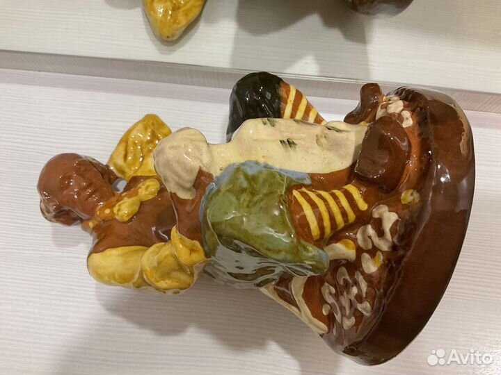 Редкость Скульптура Папа Карло и Буратино