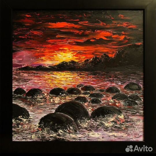 Картина Морской закат, масло