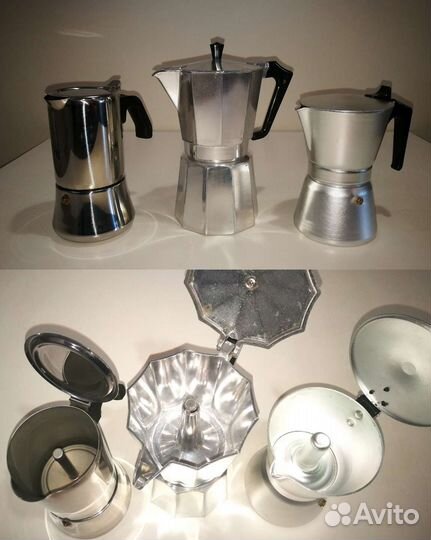 Кофеварки гейзерные,набор шампуров,кастрюля 2,5л