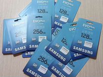 Micro SD карта 128GB 256GB Samsung EVO Plus