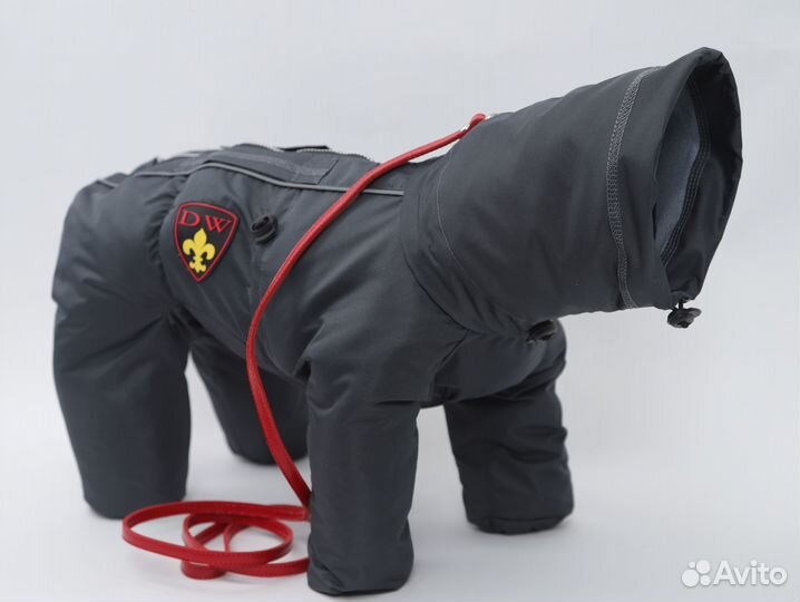 Дождевик DW AIR для собак мелк и ср пород, серый