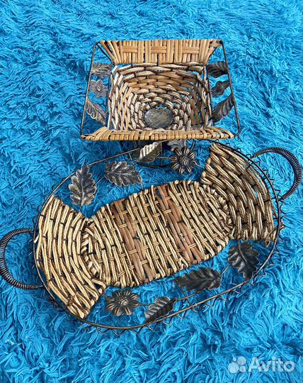 Набор плетёных корзин