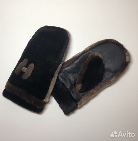 Варежки мужские из меха бобра