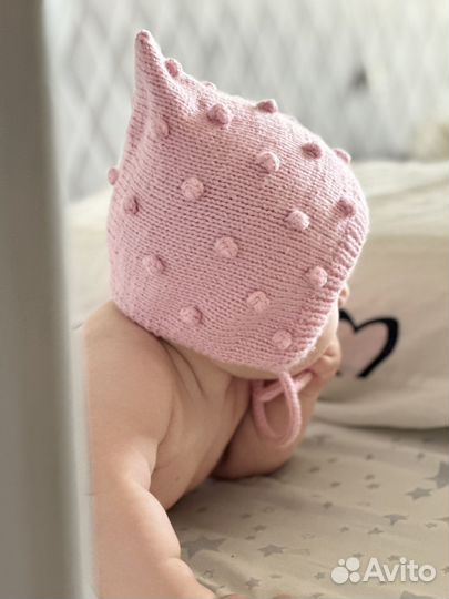 Шапка и снуд для девочки 6-9 месяцев