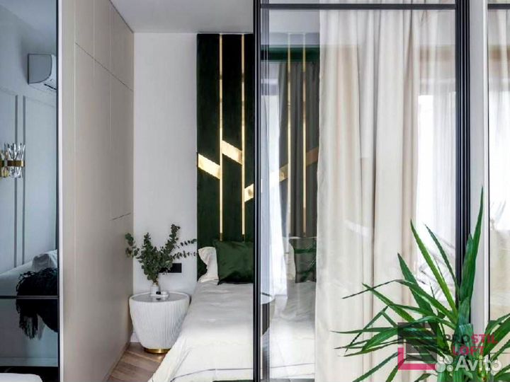 Стеклянная перегородка лофт