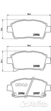 P83103 колодки дисковые передние Toyota Coroll