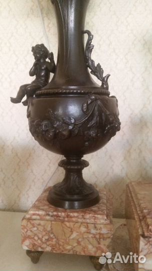 Часы каминные и касолеты Франция середина XIX века