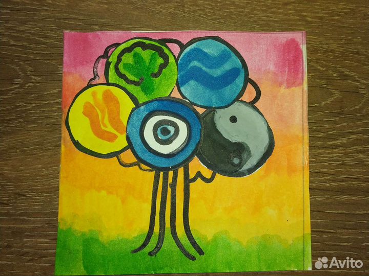 Рисунки детские акварельные